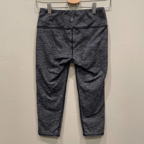 Athleta Marled Gray Crop Leggings - Size: Small - Picture 2 of 6